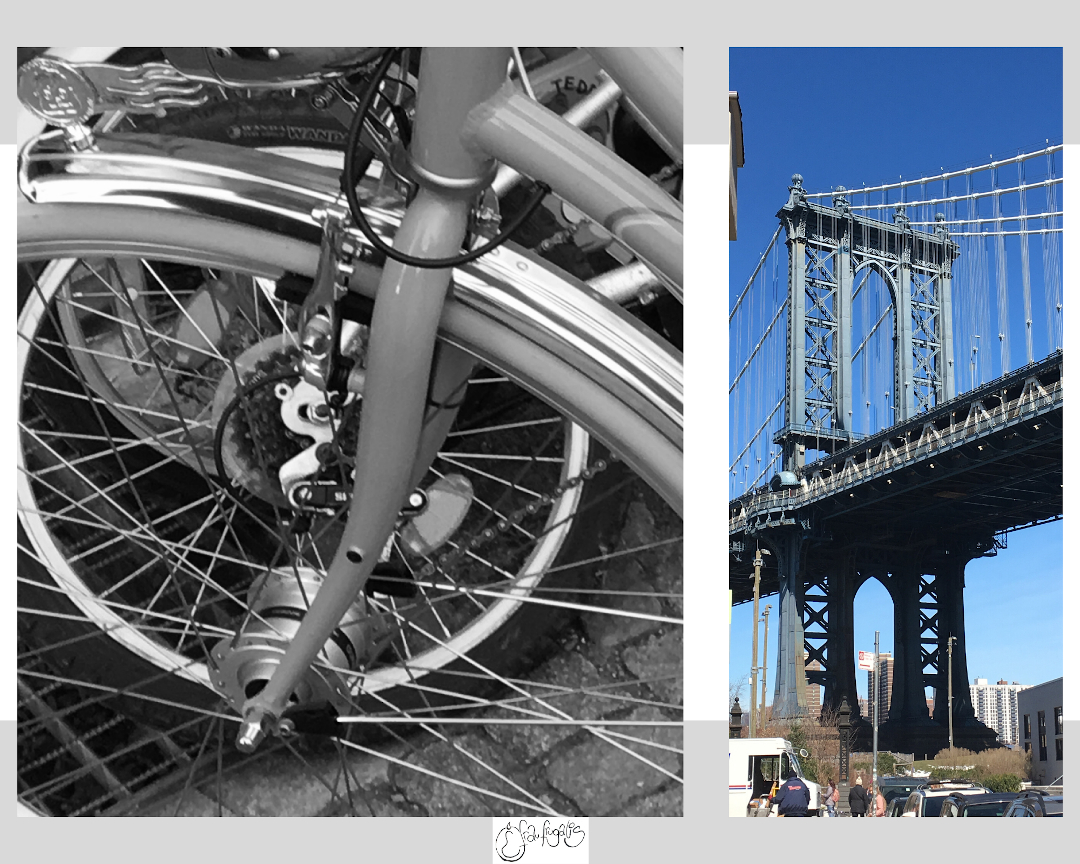 Diamant Fahrrad und Brooklyn Bridge NYC